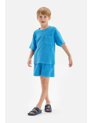 Mavi Erkek Çocuk Havlu Şort