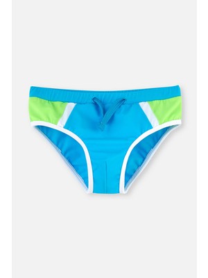 Mavi - Yeşil Parçalı Slip