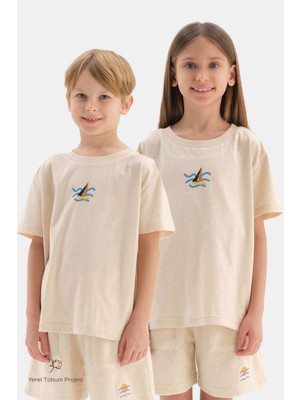 Bej Doğal Renkli Unısex Tişört