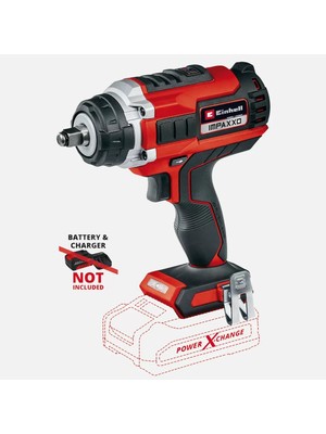 Einhell Professional Akülü Darbeli Somun Sıkma IMPAXXO 18/400 Power X-Change (Li-Ion, 18 V, 400 Nm, 3 Vitesli Şanzıman, Kömürsüz Motor, Akü ve Şarj Cihazı Dahil Değildir) - 4510070