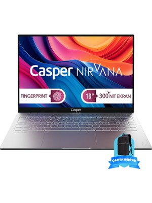 Casper Nirvana Taşınabilir Bilgisayar S100 300NIT İ7-13620H 16GB Ddr5 Ram 500GB SSD Freedos Taşınabilir Bilgisayar S100.1362-BV00X-G-F-M102