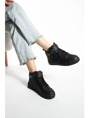 Siyah Bilekli Spor Ayakkabı Basket Ayakkabısı