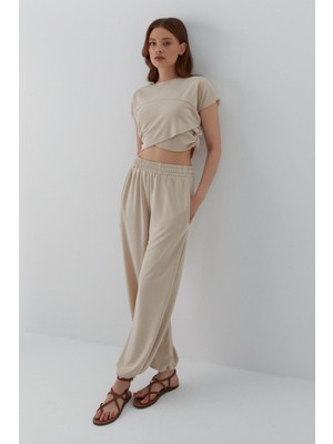 Asimetrik Kesim Croplu Takım Taş