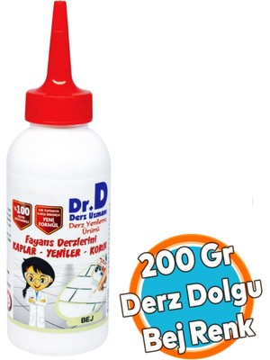 Derz Dolgu Fayans Seramik Mermer Yer Duvar Için Tamir Derz Yenileme Dolgusu 200 gr Bej Renk