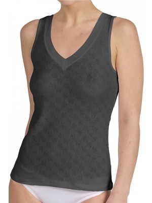 FSM1453 2'li Paket Kadın Pamuklu Transfer Ri̇bana V-Yaka Kalın Askılı Atlet