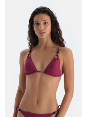 Vişne Üçgen Küçük Bikini Üst