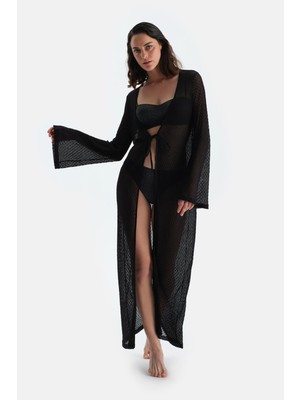 Siyah Uzun Kimono