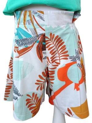 Nk Kids Kız Çocuk Arya Desenli %100 Pamuk Yumuşak Kumaş Özel Kesim Şort