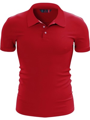 Raru %100 Pamuk Polo T-Shirt Impero Kırmızı