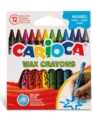 Carioca Wax Yıkanabilir Pastel Boya Kalemi 12Li