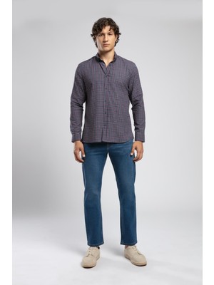 Lee Cooper Rico Yüksek Bel Normal Kesim Düz Paça Mavi Erkek Jean Pantolon