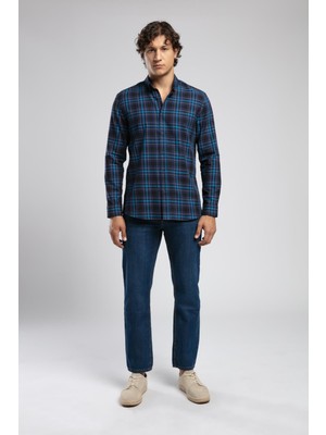 Lee Cooper Marco Normal Bel Dar Kesim Düz Paça Mavi Erkek Jean Pantolon