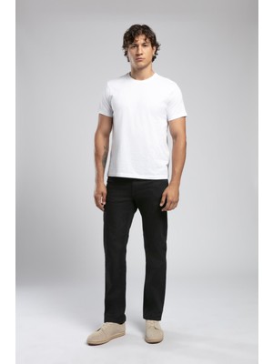 Lee Cooper Rico Yüksek Bel Normal Kesim Düz Paça Siyah Erkek Jean Pantolon