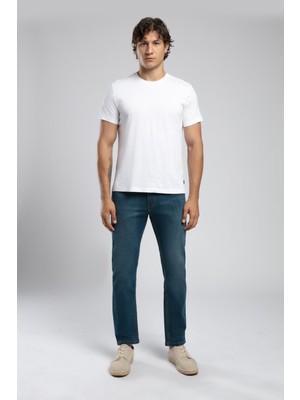 Lee Cooper Rico Yüksek Bel Normal Kesim Düz Paça Yeşil Erkek Jean Pantolon