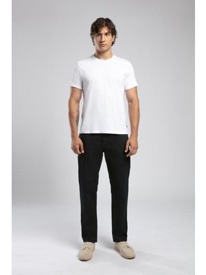 Lee Cooper Rico Yüksek Bel Normal Kesim Düz Paça Siyah Erkek Jean Pantolon