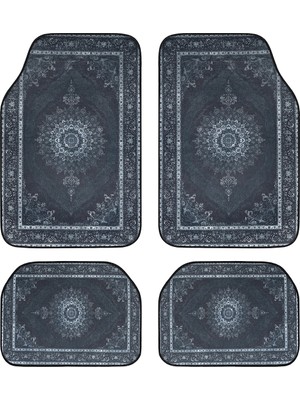 Vintage Her Araca Uygun Oltu Siyahı Pamuk Kalın Taban Araç Paspası