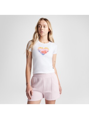 Converse Heart Kadın Beyaz T-Shirt