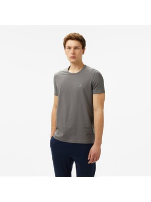 Nautara Erkek Gri Regular Fit T-Shirt