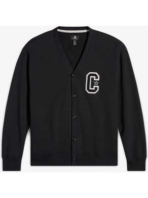 Converse Retro Cardigan Erkek Siyah Hırka