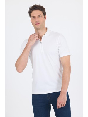 Koyu Yeşil Kısa Kol Düz Örme Düğmeli Yaka Cepsiz Pamuklu Classic Slim Fit Gömlek 1004250155_700