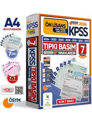 İnformal Yayınları 2026 KPSS Ön Lisans Tıpkı Basım 7'li Deneme Paketi Mesleki Hazırlık