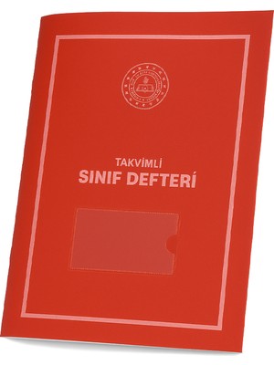 Gülpaş Takvimli Sınıf Defteri Kırmızı Plastik Kapak İlkokul 390