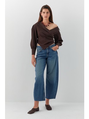 MARKALİSTE Süper Baggy Fit Jean Pantolon Mavi