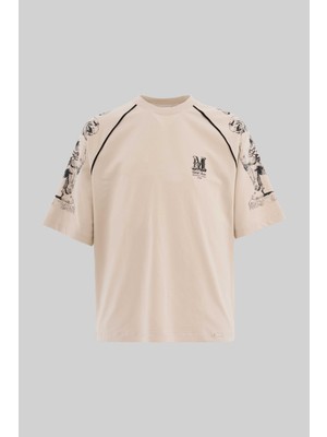 Machinist Erkek Hippogriff Raglan Oversize Soft Bej Tişört