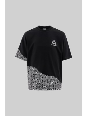 Erkek Ethnic Pieces Oversize Siyah Tişört