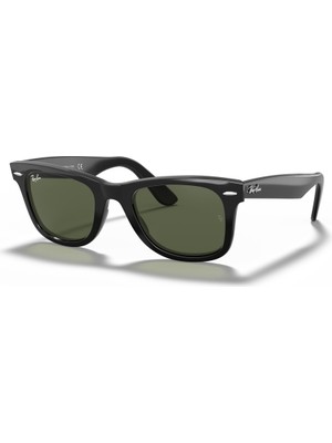 Ray-Ban RB2140-54 901 Unisex Güneş Gözlüğü Siyah Çerçeve ve Yeşil Cam ile Antirefle Özellikli