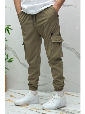 Erkek Paraşüt Jogger Paçası Lastikli Pantolon (Dar Kesim)