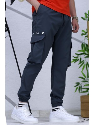 Erkek Paraşüt Jogger Paçası Lastikli Pantolon (Dar Kesim)