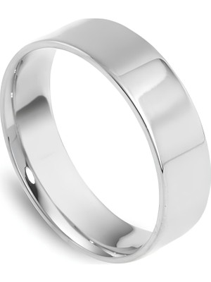 Sade Parlak Düz Gümüş Alyans Söz Nişan Yüzüğü AL38-3