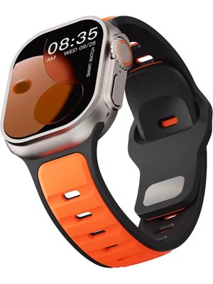 Alstrap Apple Watch 11-10 46MM 9/8/7 (45MM) 6/se/5/4 (44MM) 3 ve Öncesi (42MM) Spor Silikon Kordon Kayış