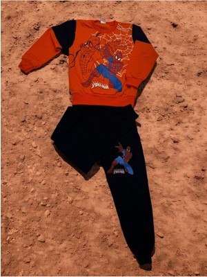 3 Iplik Takım Batmen Örümcek Adam Baskılı