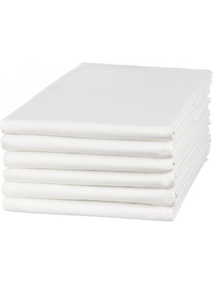 5 Adet Düz Beyaz Otel Çarşafı | Çift Kişilik 220X240 cm | Sık Dokuma 63 Tel 26 Atkı