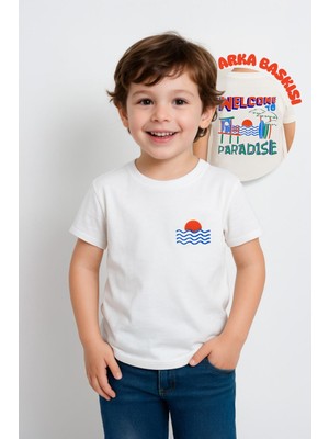 Luess Erkek Çocuk %100 Pamuklu Kabartma Baskılı Tişört (3-4 Yaş 8-9 Yaş)