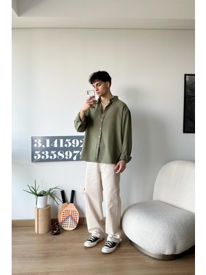 Chill Cozy Relax Fit Haki Gömlek