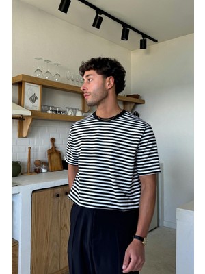 Human Nakışlı Çizgili Tişört