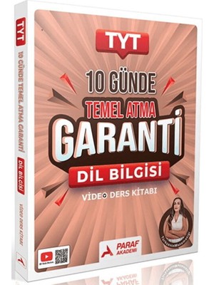 Paraf Yayınları Tyt Dil Bilgisi Türkçenin Matematiği 10 Günde Temel Atma Garanti Video Ders Kitabı