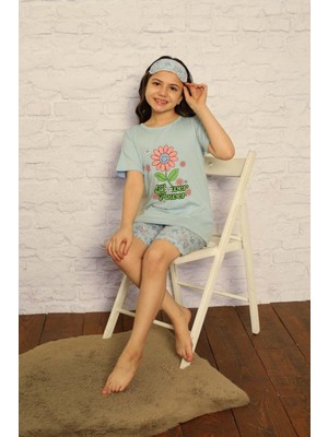 Kız Çocuk Pamuklu Pijama Takımı T-Shirt-Şort