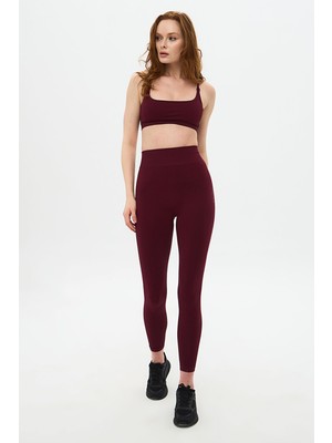 Oishii Momiji Push Up Şekillendirici Tayt Bordo