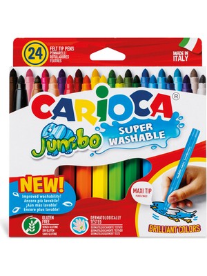 Carioca Jumbo Yıkanabilir Keçeli Boya Kalemi 24'Lü