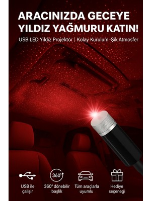 Kırmızı Ayak Altı Tavan LED Araç Içi Aydınlatma Oto Araba Iç Disko Ayarlanır USB Lamba Işık