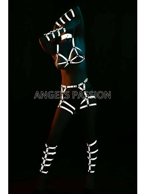 Mlvx Karanlıkta Parlayan Full Body Harness Set - 363  Blsm
