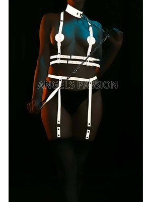 Mlvx Özel Reflektörlü Tasmalı Jartiyer Takım Harness - 233  Blsm
