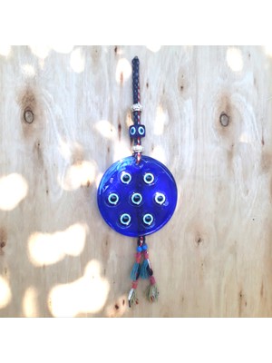 Duvar Süsü Cam Nazar Boncuklu Otantik Ipli Hediyelik Süs Eşyası Dekorasyon Ürünleri