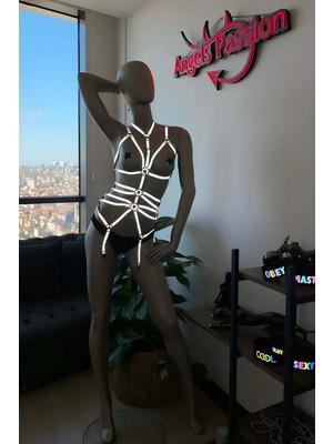 Mlvx Karanlıkta Parlayan  Giyim Harness - 262  Blsm