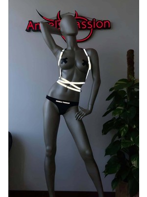 Mlvx Kadın  Iç Giyim Modelleri Rekflektörlü Harness - 198  Blsm