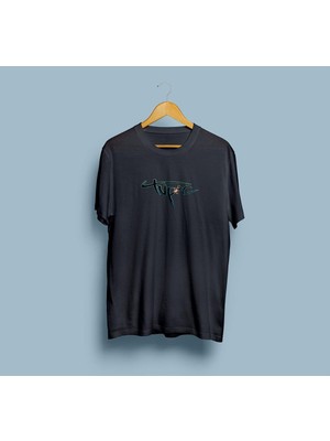 Oversize Tupac Yazı Baskılı Unisex T-Shirt